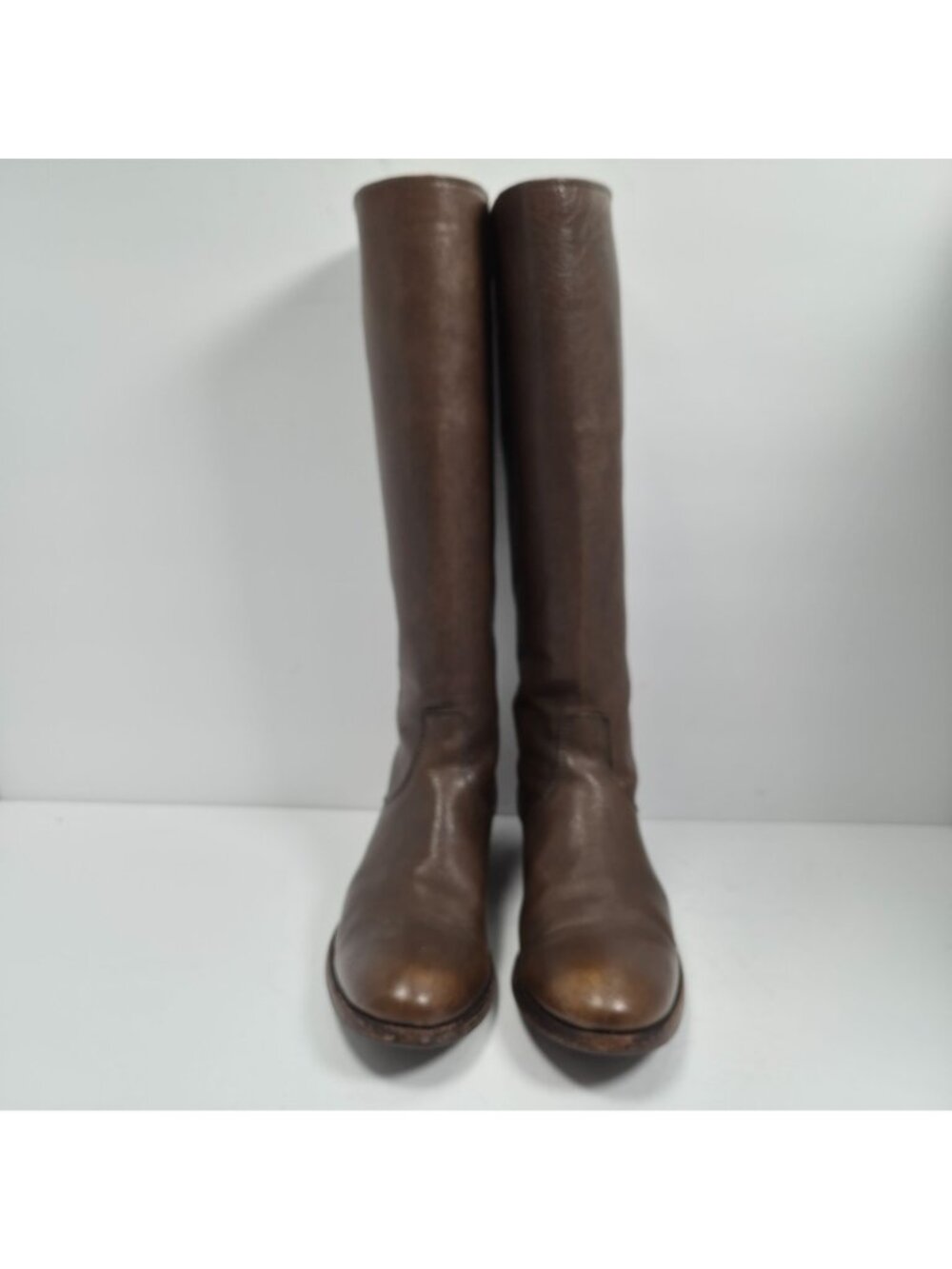 FRYE Melissa Women's Brown Button Back-Zip Tall Riding Boots 9B - Picture 3 of 13